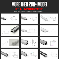 Profilé LED en aluminium pour éclairage linéaire avec diffuseur, encastré ou à montage en surface pour bande LED, plafond, mur, coin ou niche.
