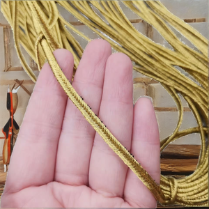 Trenza rusa Tawny Gold de 6 mm, cordón trenzado de bullion, ribete de joyería de 2 mm - Product Image 4