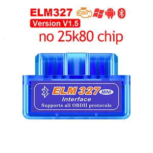Pemindai Diagnostik Mobil Elm327, OBD2 V1.5 Elm 327 V 1.5 OBD 2, Pemindai Otomatis Adaptor OBDII Elm-327