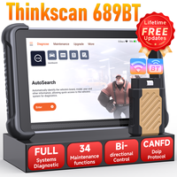 THINKCAR THINKSCAN 689BT Pemindai OBD2 Profesional Sistem Lengkap Pengkodean ECU CANFD DOIP Alat Diagnostik Mobil AI Gratis Seumur Hidup