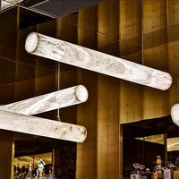 Fabricant professionnel de luminaires suspendus réglables en métal optique en albâtre pour les cafés et les restaurants