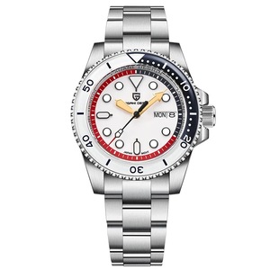 PAGANI DESIGN Men's Mechanical <b>Watch</b> PD-1726 Stainless Steel <b>Case</b> 100m Waterproof Luminous Auto Date Diver Style - Product Image 1