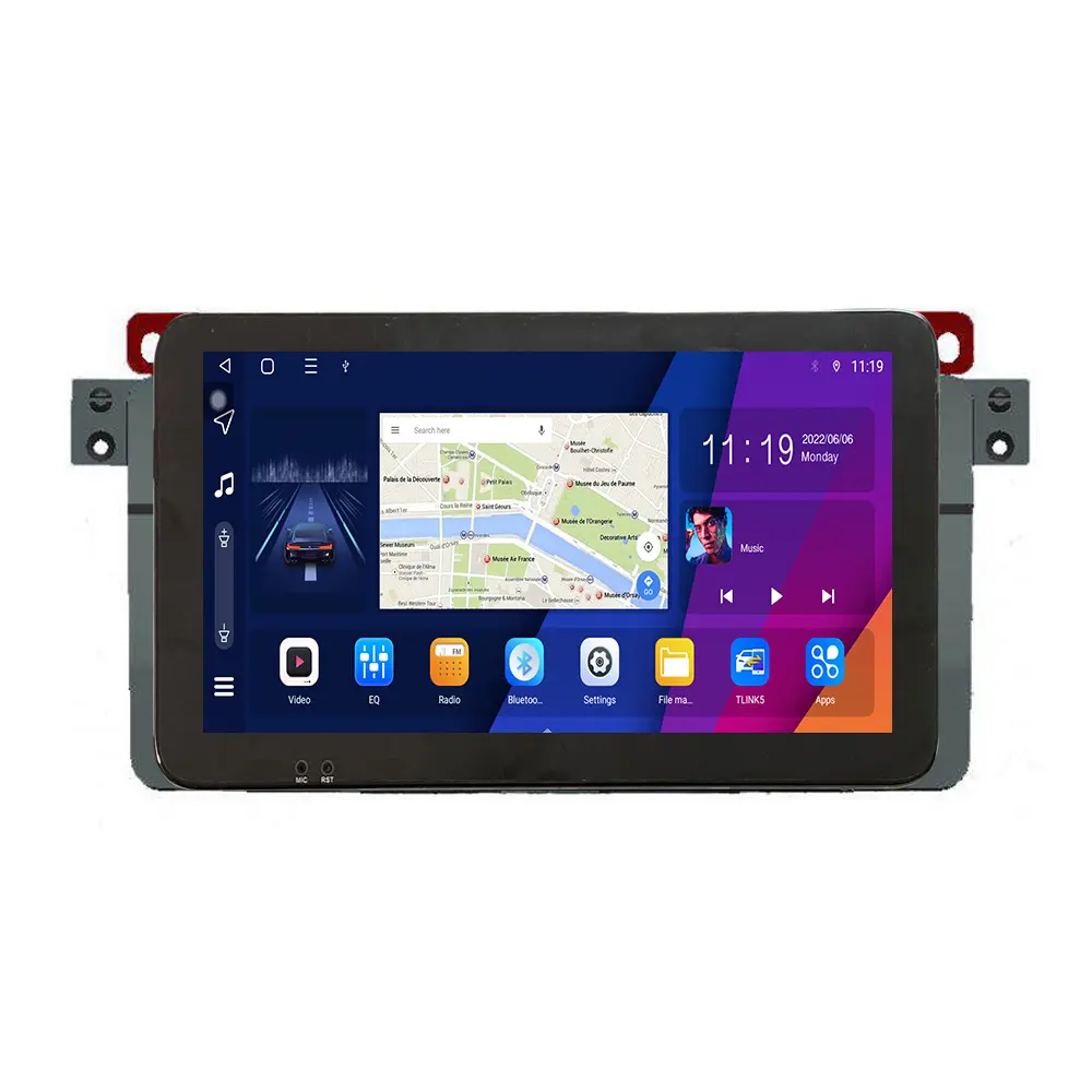 Radio con GPS para coche, dispositivo con pantalla QLED de 1998 pulgadas, estéreo, doble 2 Din, Android, para BMW E46 M3 1999 2000 10,33-06