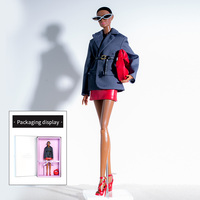Poupée de 30 cm, ensemble complet avec vêtements et chaussures, poupée féminine avec vêtements, accessoires, jeu de rôle pour filles, jouet de déguisement