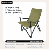 Chaise de camping pliable avec housse en toile respirante, design peu encombrant pour meubles d'extérieur, tables de pique-nique, pelouse, jardin et voyages