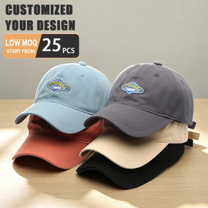 Gorras de Béisbol Estilo Dad Hat de 6 Paneles, de Algodón Desgastado, Deportivas, Transpirables, de Alta Calidad, con Logotipo Bordado Personalizado - Product Image 1