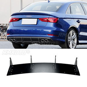 Glossy Black/Carbon Look <b>Car</b> Rear Bumper <b>Diffuser</b> Lip Splitters Spoiler Rear Bumper Protector <b>for</b> Audi S3 8V Sedan 2013-2015 - Product Image 1