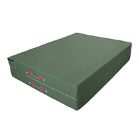 Tapis de gymnastique pliable en toile de silicone vert armée