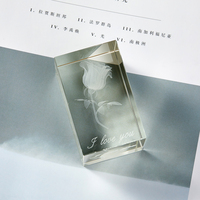 Cube en verre cristal K9 de haute qualité, photo personnalisée, gravure laser 3D, vente en gros, sans bulles, sublimation vierge, gravure personnalisée