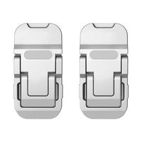 Support d'ordinateur portable invisible en plastique, adhésif et pliable, rehausseur de notebook à coller, support d'ordinateur à double engrenage pour bureau