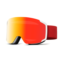 Masque de ski personnalisé avec protection UV400, lunettes de sécurité optimales pour le snowboard, verres polarisés miroir, OTG, lunettes de ski, lunettes de sport pour la neige