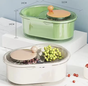 Tuyệt vời tay miễn phí đa chức năng trái cây và rau máy giặt Scrubber Spinner nhựa - Product Image 4