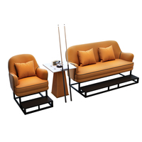 Siège de cabine de réception en cuir moderne haut de gamme chaise d'aire de repos confortable simple/double pour les téléspectateurs de la salle de billard