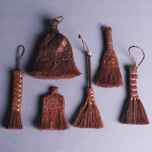 Coconut Fiber Cleaning <b>Brushes</b> Set Traditional Style With Hanging Loop For Tea Table Household Use - Product Image 1