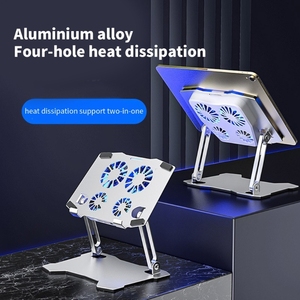 Fast Shipping X16 Aluminum Multi-functional Adjustable <b>Tablet</b> Folding <b>Stand</b> With 4 Cooling Fans <b>for</b> Cooling Fans <b>for</b> <b>Tablet</b> - Product Image 6