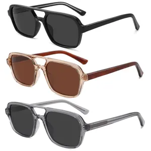 Gafas de sol Retro transparentes Unisex de alta calidad 2024 de moda para mujeres y hombres, gafas de sol rectangulares de moda TR90