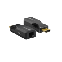 Extender HDMI Cat6 Kompak 50m dengan Perlindungan ESD 1080P 60Hz dan Extender POC untuk Siaran dan Layar Komersial