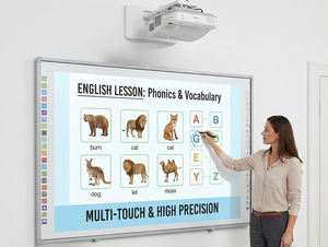 Pizarra Interactiva Inteligente Blanca Multifuncional de 86 Pulgadas con Esmalte, USB, Montable en Pared, Infrarroja, de 40 mm de Grosor para Escuela y Aula - Product Image 1