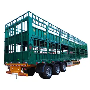 multi axle animal Fence Dry Cargo Semi Truck Trailer
