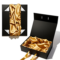 Weihnachtsgeschenkbox Maßgefertigte Luxus-Perücken- und Haarverlängerungsbox Starre Karton-Geschenkbox Schwarze Faltbare Magnetische Verpackungsbox