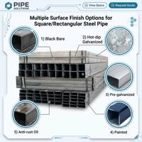 Pipa Baja Karbon MS Persegi 2 Inci 3 Inci 50 x 50mm 60 x 60mm Pipa Persegi Panjang Dilas Untuk Kerangka dan Dekorasi