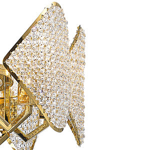 VH Lampadaire moderne à LED en cristal doré avec hauteur réglable Design d'intérieur de luxe pour coin <span class=keywords><strong>salon</strong></span>/chambre à coucher - Product Image 4