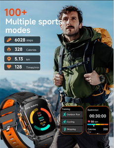 นาฬิกาอัจฉริยะ EDS HT36 GPS หน้าจอ IPS HD 2.01 นิ้ว ไฟฉาย LED โทรผ่านบลูทูธ วัดอัตราการเต้นของหัวใจ แบตเตอรี่ 540mAh กันน้ำ 3ATM IP68 ขายส่ง - Product Image 6