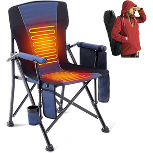 Chaise pliante de <span class=keywords><strong>camping</strong></span> <span class=keywords><strong>avec</strong></span> porte-gobelet et sac de rangement, chaise de <span class=keywords><strong>camping</strong></span> pour le <span class=keywords><strong>camping</strong></span> en plein air, le pique-nique, les voyages, la pêche, gris - Product Image 5