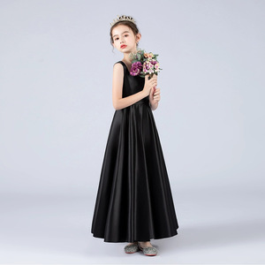 Robe longue noire formelle <span class=keywords><strong>pour</strong></span> filles, idéale <span class=keywords><strong>pour</strong></span> les récitals de chœur, de piano, les spectacles scolaires - Product Image 3