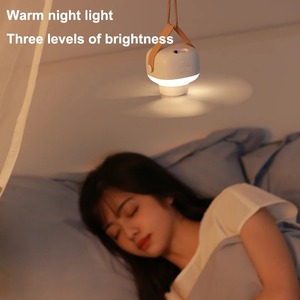 Mini USB Camping Fan Battery Operated <b>Remote</b> <b>Control</b> 4 Gears Portable LED <b>Light</b> Tent Hanging <b>Ceiling</b> Fan for Home Outdoor Bed - Product Image 3