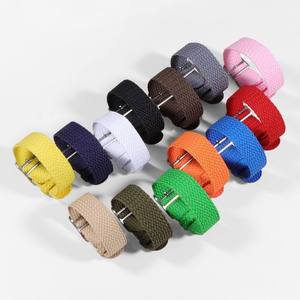 Nylon CHARM Smartwatch <b>Strap</b> Replacement Braided Woven Band for Men Women 14-22mm Stainless Steel Silver Buckle - Product Image 4