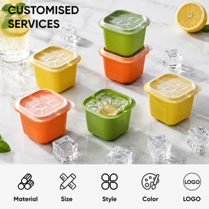 Bac à glaçons PP 50 ml, grands cubes, moule à glace facile à démouler avec couvercle pour café et bar, disponible en 3 couleurs pour la vente en gros - Product Image 2