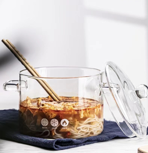 Pentola in Vetro Borosilicato ad Alta Resistenza al Calore, Utensile da Cucina per Fornelli a Gas, Adatta per Cucinare e Conservare Alimenti - Product Image 5