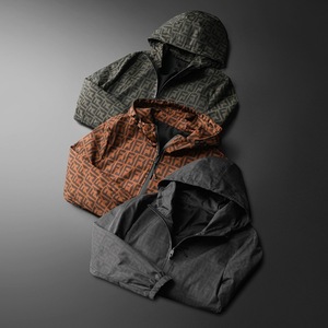 Chaqueta Bomber Casual con Capucha y Cremallera Delgada para Hombre, Estampada, para Primavera y Otoño, Moda Juvenil - Product Image 4