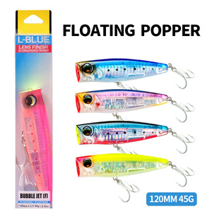 פיתיון פופר חדש 120 מ\"מ/45 גרם לזריקה ארוכה, פיתיון דיג צף לדיג במים מתוקים - Product Image 4