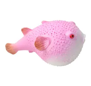 2022 TPR renkli dekompresyon stres kabartma Squishy top oyuncak antistres yumuşacık hayvan balık topu çocuklar için sıkmak oyuncak