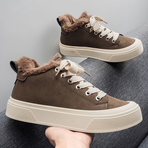 Chaussures décontractées montantes tendance 2025, grande taille, marron, pour hommes et femmes, style marche, avec doublure chaude - Product Image 6