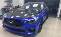 Pour Infiniti Q50 : Capot en fibre de carbone avec aération de pare-chocs noire, installation par vis, amélioration de la version restylée, haute qualité, ajustement universel