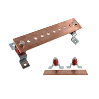 Barre de terre en cuivre durable pour applications électriques, connecteur de borne avec trous pré-perforés pour une installation facile