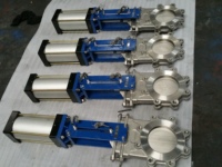 Vanne à guillotine pneumatique en acier inoxydable de type lug