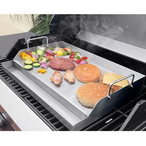 Piastra di Cottura Universale in Acciaio Inox 25x16 Pollici per Barbecue con 2 Manici per la Maggior Parte delle Griglie a Gas - Product Image 6