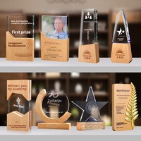 Nuevos Trofeos de Cuarzo Transparente Hechos a Medida, Placas de Autorización, Etiquetas con Nombre para Niños - Regalos Empresariales con Logotipo Personalizado para la Temporada de Graduación