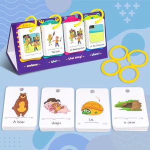 Tarjetas de Terapia del Habla para Niños de 1.º y 2.º Grado: Aprender a Leer, Quién, Qué, Dónde, Construcción de Frases Visuales - Product Image 4