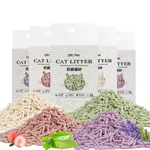 Tofu Soya Cat Litter With Smell Line Production Bulk Natural Tofu Flushable Sand 10l 1.5mm Oem
