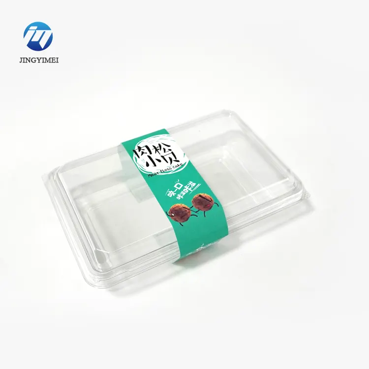 Scatola di plastica per dolci all'ingrosso con coperchio scatola di imballaggio per pasticceria trasparente in plastica con più specifiche