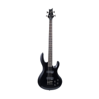 Clevan OEM Custom Short Scale Electric Bass Guitar 648mm Matte Black Okoume Body 24 Frets for Music Brands Factory