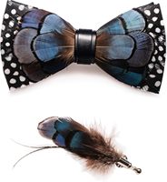 Maßgefertigte Handgemachte Natürliche Brosche Reversnadel Feder-Fliege für Hochzeits-Accessoire Party Herren Smoking Krawatte Kostüm Kleidung