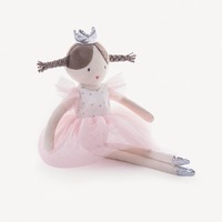 Peluche Coton PP Lapin Unisexe Anti-stress Halloween, Poupée Fille de Ballet Rose Mignonne avec Robe de Princesse et Cœur Doux, Personnalisable