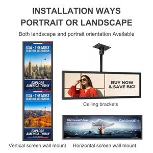 Pantalla LCD Digital para Estantes de 37.6 Pulgadas, Pantalla de Barra Estirada, Android 14, Alto Brillo de 800 Nits, para Promoción de Marcas de Bebidas - Product Image 4