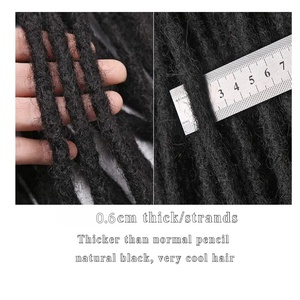 0.2cm 0.4cm 0.6cm 0.8cm Style de <span class=keywords><strong>cheveux</strong></span> africains 100% Afro crépus <span class=keywords><strong>cheveux</strong></span> humains Crochet Dreadlock Extensions pour hommes et femmes - Product Image 3